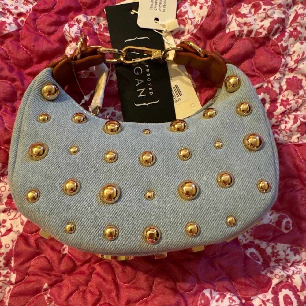 NWT Mini Denim studded bag.